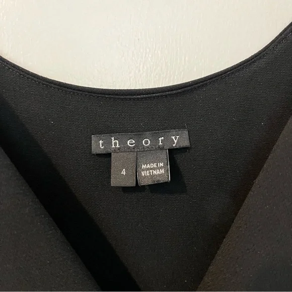 Theory Black Wrap Style Sleeveless Jogger Jumpsuit women’s size 4 cocktail Odila - Picture 4 of 10